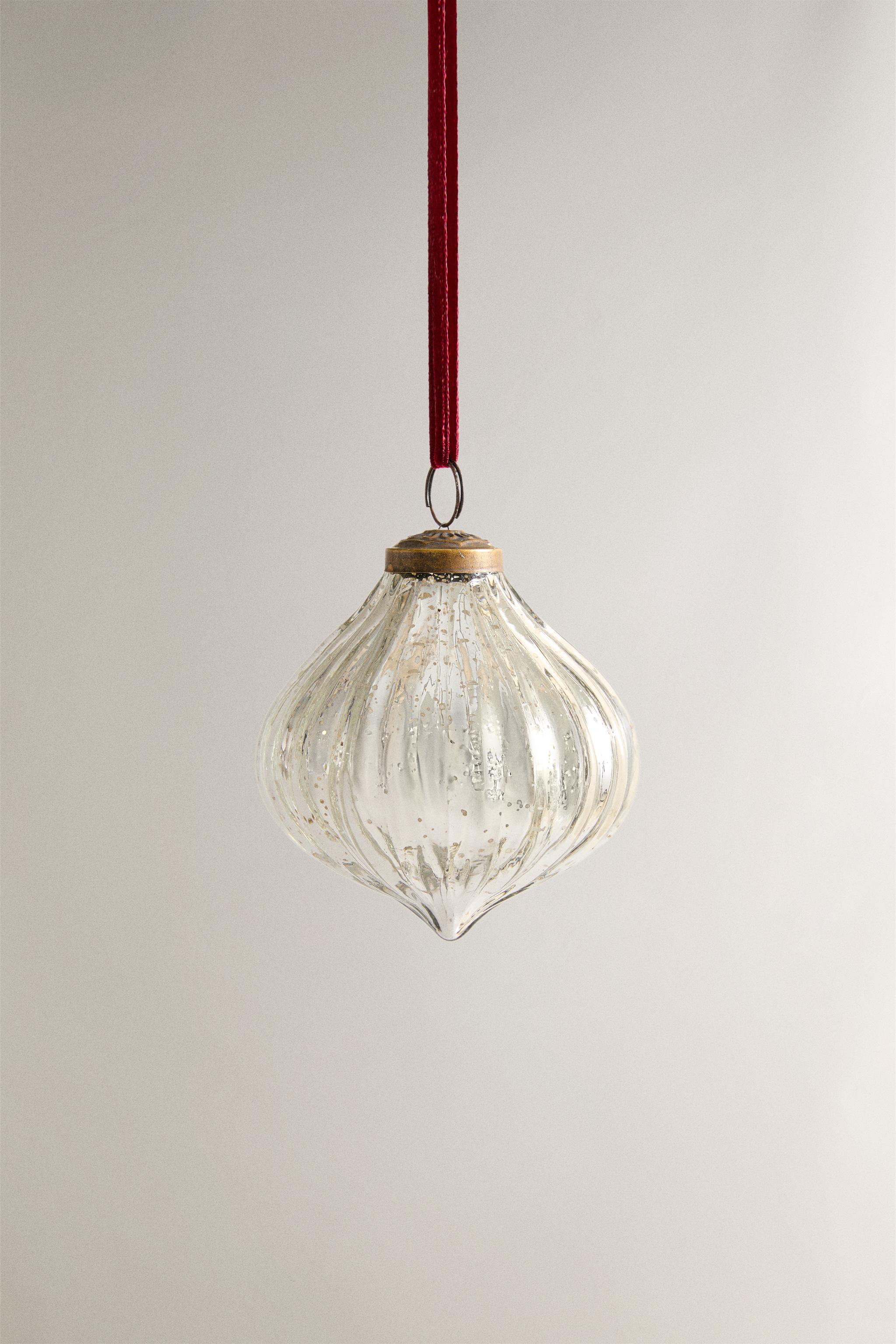 STRIPED DIAMOND CHRISTMAS TREE ORNAMENT